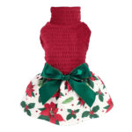 VESTIDO FLORAL NAVIDEÑO PARA PERRO